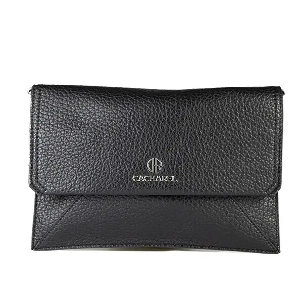 Bolso bandolera CACHAREL · Pequeño con solapa · Color Negro