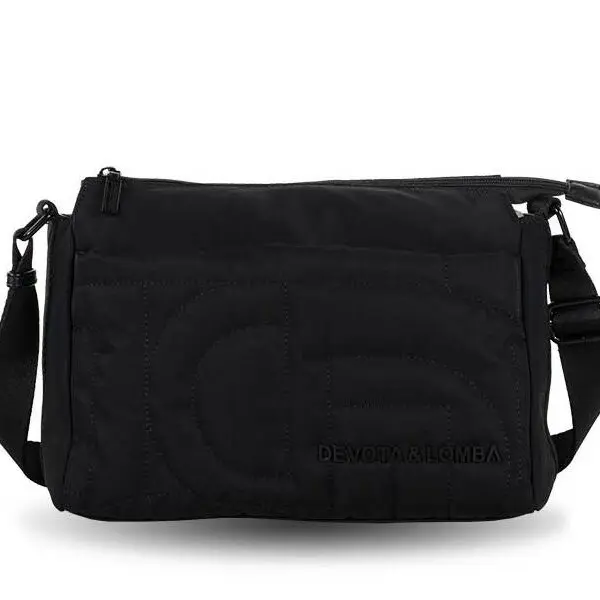 Bolso DEVOTA & LOMBA · Bandolera mediana · Color Negro y Marrón