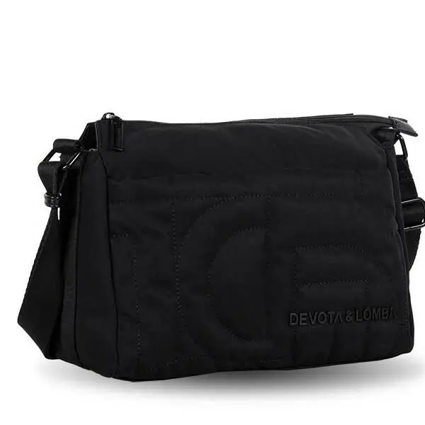Bolso DEVOTA & LOMBA · Bandolera mediana · Color Negro y Marrón