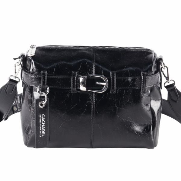 Bolso bandolera CACHAREL · Con dos asas de mano · Color Negro