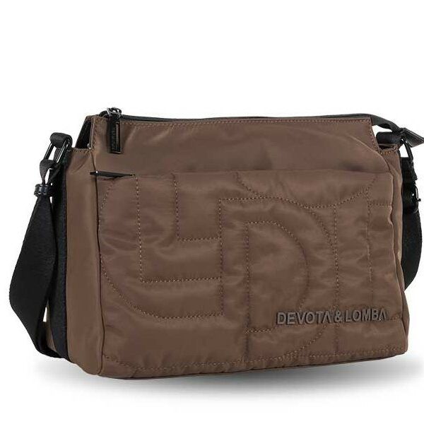 Bolso DEVOTA & LOMBA · Bandolera mediana · Color Negro y Marrón