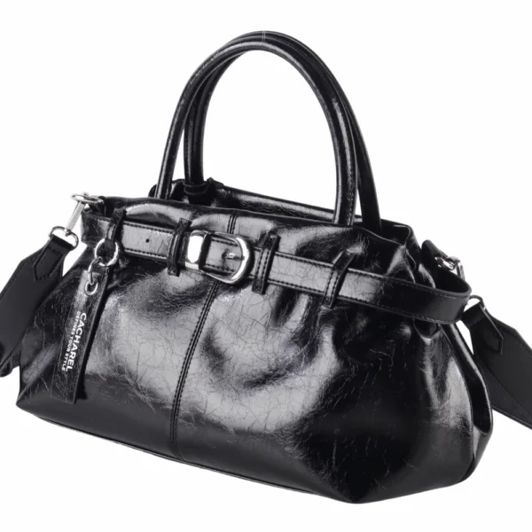 Bolso bandolera CACHAREL · Con dos asas de mano · Color Negro