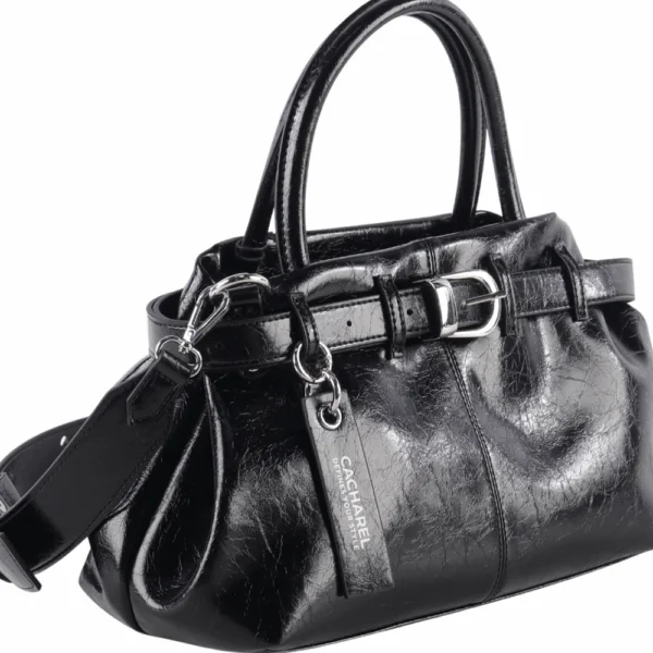 Bolso bandolera CACHAREL · Con dos asas de mano · Color Negro