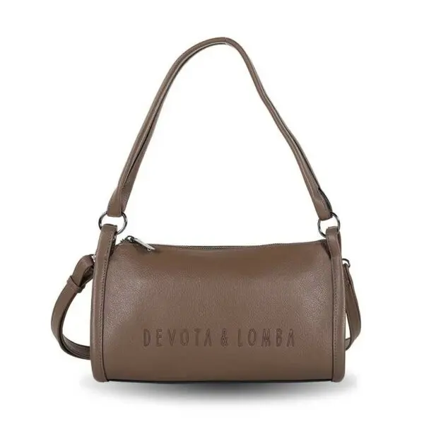 Bolso DEVOTA & LOMBA · Bandolera mediana · Color Negro y Marrón - MARRÓN
