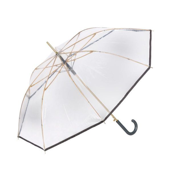 Paraguas CACHAREL · Largo Automático · Transparente · Largo 86cm - GRIS OSCURO