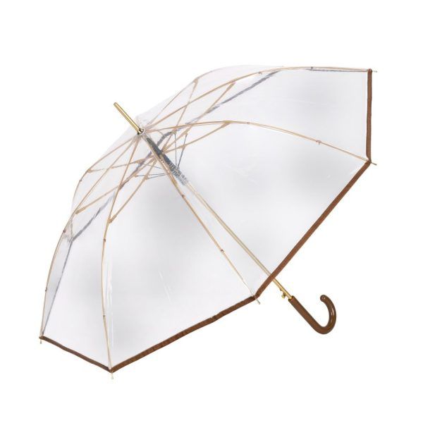 Paraguas CACHAREL · Largo Automático · Transparente · Largo 86cm - MARRÓN