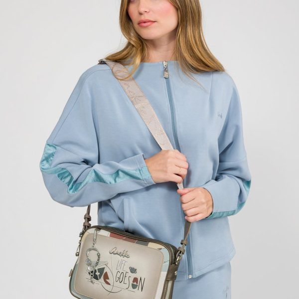 Bandolera mediana ANEKKE · Tres compartimentos · Colección Auralis