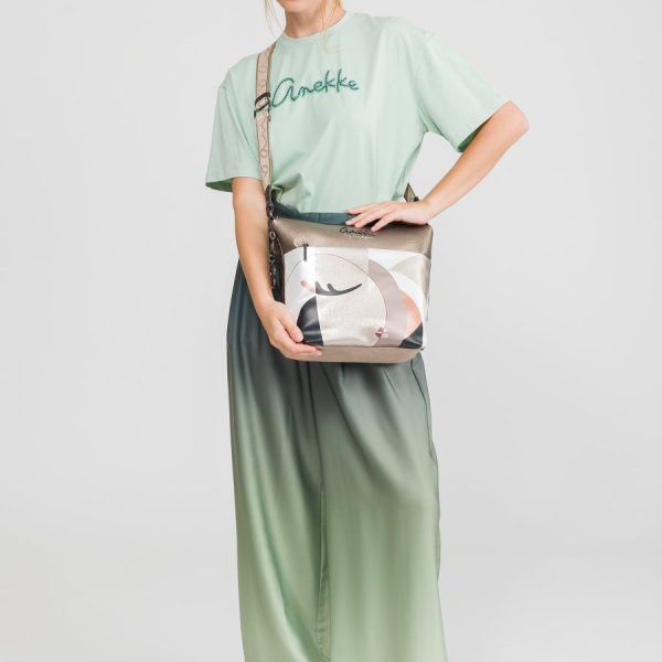 Bandolera grande con bolsillo frontal ANEKKE · Coleccion Eikon