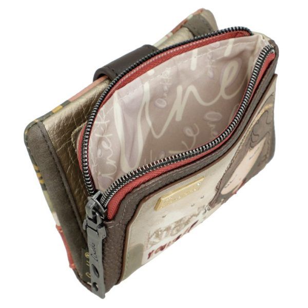 Monedero billetero flexible pequeño ANEKKE · RFID · Coleccion Muse