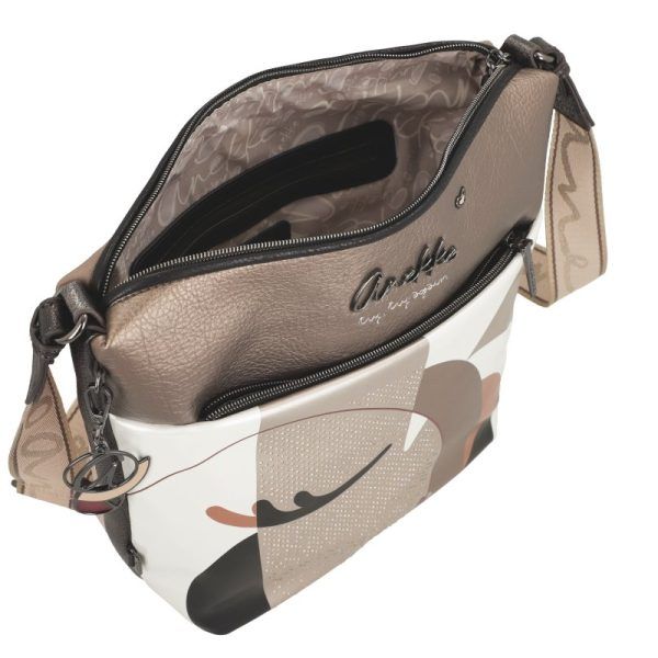 Bandolera grande con bolsillo frontal ANEKKE · Coleccion Eikon