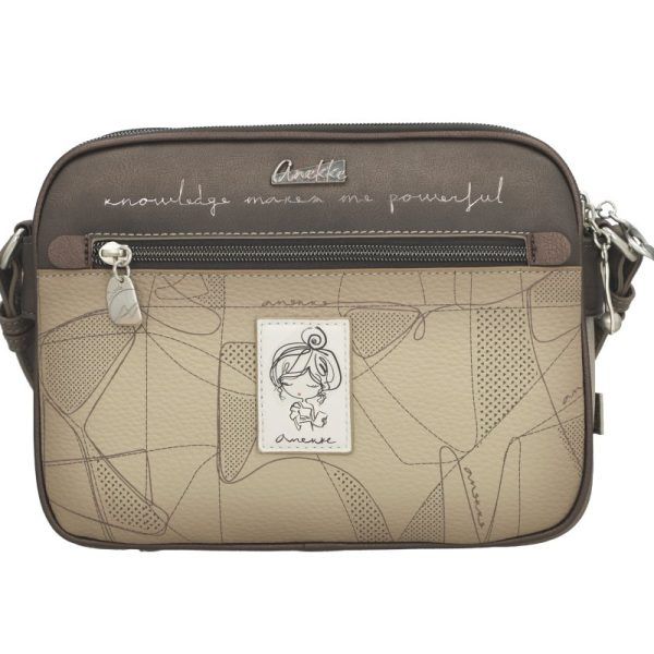 Bandolera mediana ANEKKE  · Tres compartimentos · Colección Auralis