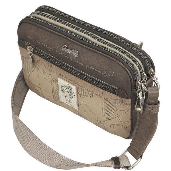 Bandolera mediana ANEKKE · Tres compartimentos · Colección Auralis