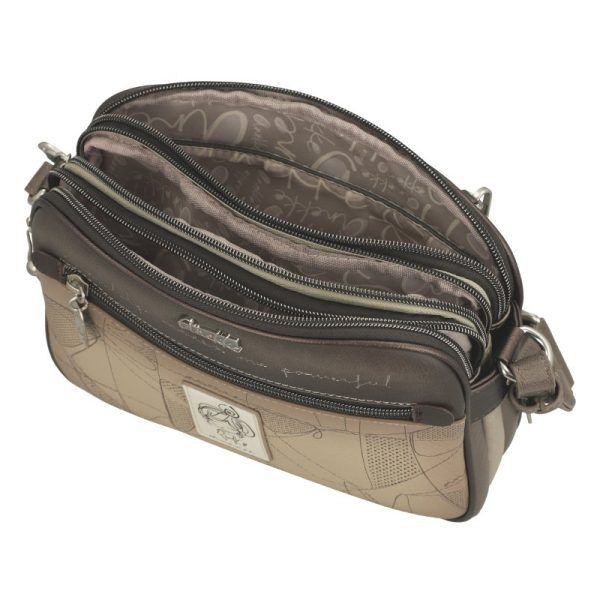 Bandolera mediana ANEKKE · Tres compartimentos · Colección Auralis