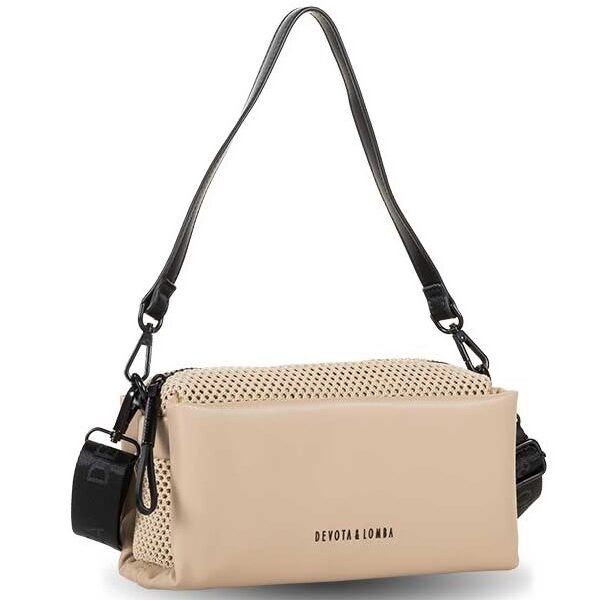 Bolso DEVOTA & LOMBA · Bandolera pequeña · Color Negro y Taupe