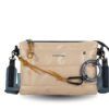 Bolso DEVOTA & LOMBA · Bandolera mediana · Triple compartimento · Color Blanco roto y Piedra