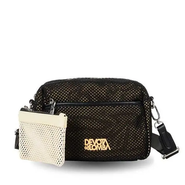 Bolso DEVOTA & LOMBA · Bandolera pequeña · Rejilla · Color Negro