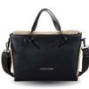 Bolso DEVOTA & LOMBA · Bandolera mediana · Con dos asas de mano · Color Negro y Taupe