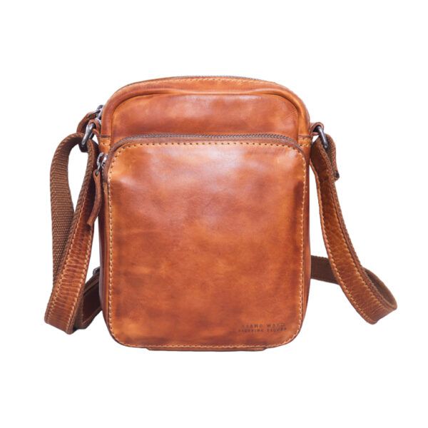 Bolso STAMP · Bandolera Mediana · Piel Lavada · Coleccion Tichi - CUERO