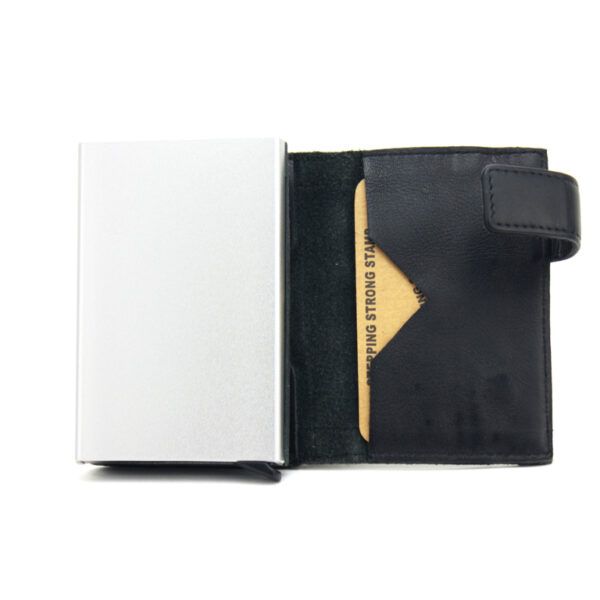 Cartera STAMP · Billetero con Monedero · En Piel Lavada vacuno · Tarjetero metálico · Coleccion Arco