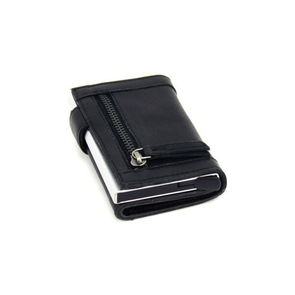 Cartera STAMP · Billetero con Monedero · En Piel Lavada vacuno · Tarjetero metálico · Coleccion Arco