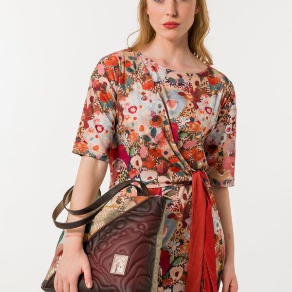 Bolso de hombro ANEKKE · Bolso tipo Tote cuadrado · Coleccion Blossom