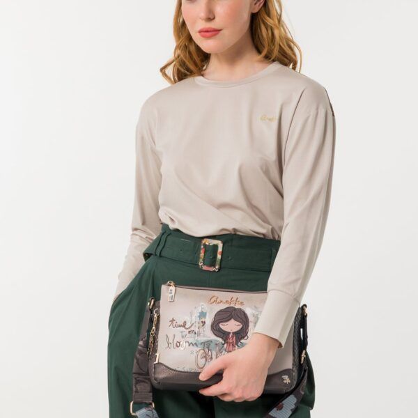 Bandolera con triple compartimento ANEKKE · Coleccion Tulip