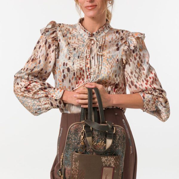 Mochila con dos asas ANEKKE · Tamaño mediano · Coleccion Blossom