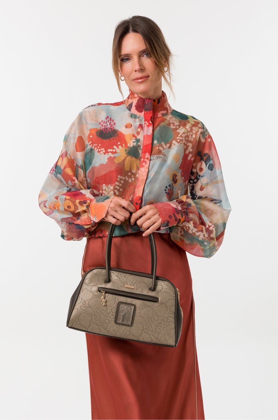 Bolso bandolera ANEKKE · Tipo bowling · Tamaño mediano · Coleccion Blossom