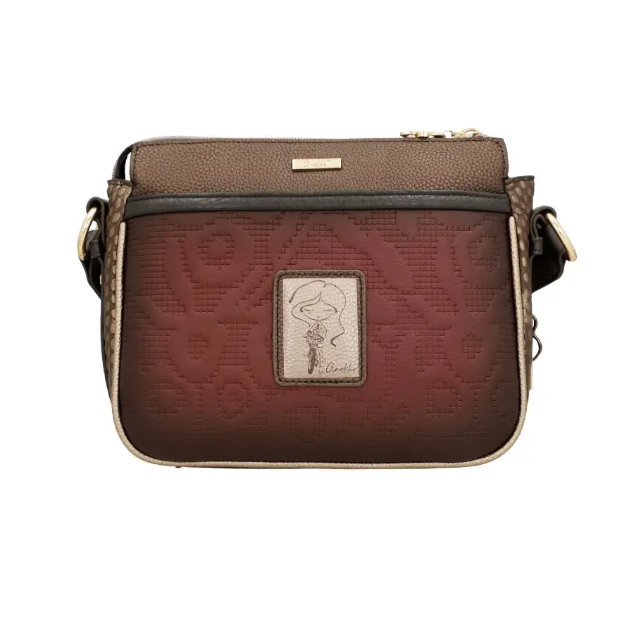 Bandolera mediana ANEKKE · Tres compartimentos · Colección Blossom