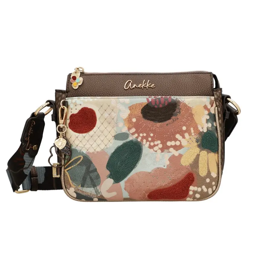 Bandolera mediana ANEKKE · Tres compartimentos · Colección Blossom