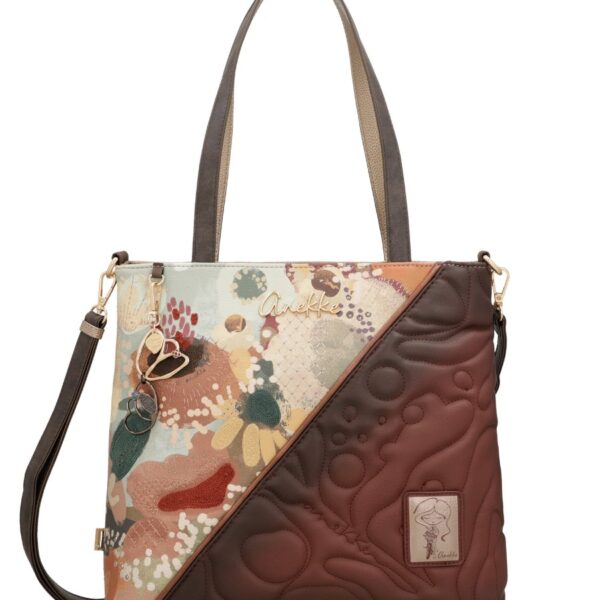 Bolso de hombro ANEKKE · Bolso tipo Tote cuadrado · Coleccion Blossom