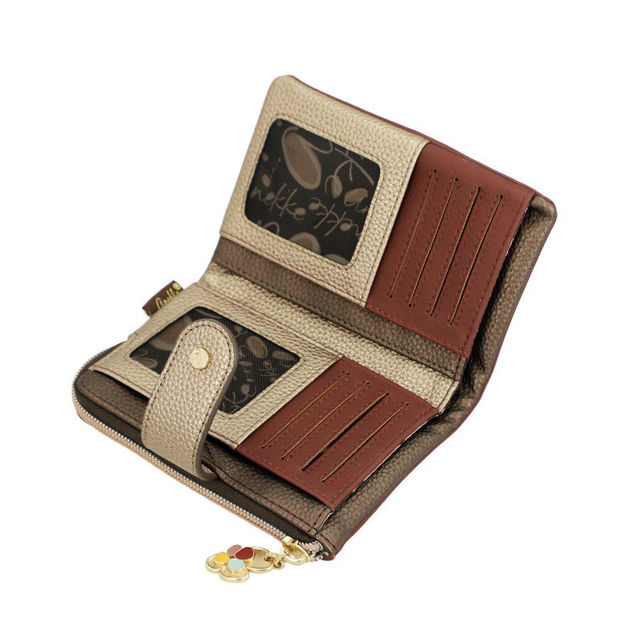 Monedero billetero flexible mediano ANEKKE · RFID · Coleccion Blossom