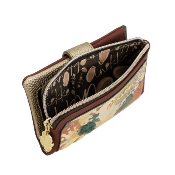 Monedero billetero flexible mediano ANEKKE · RFID · Coleccion Blossom