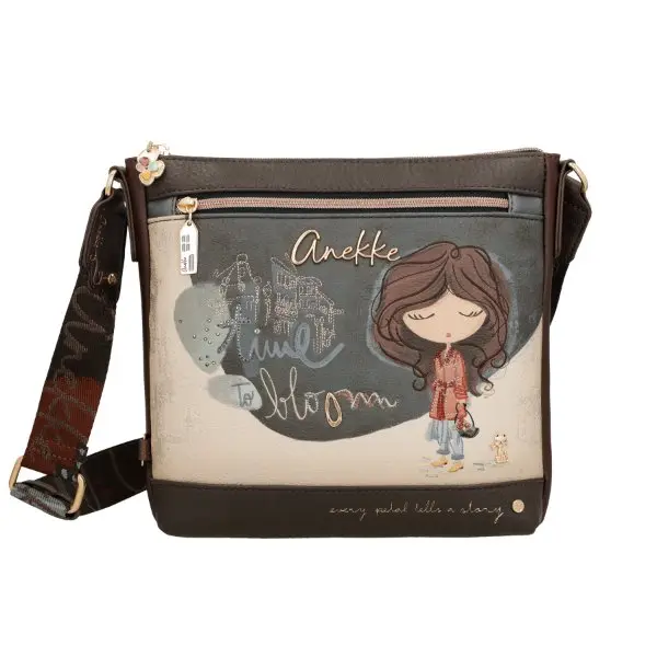Bandolera mediana con bolsillo frontal ANEKKE · Coleccion Tulip