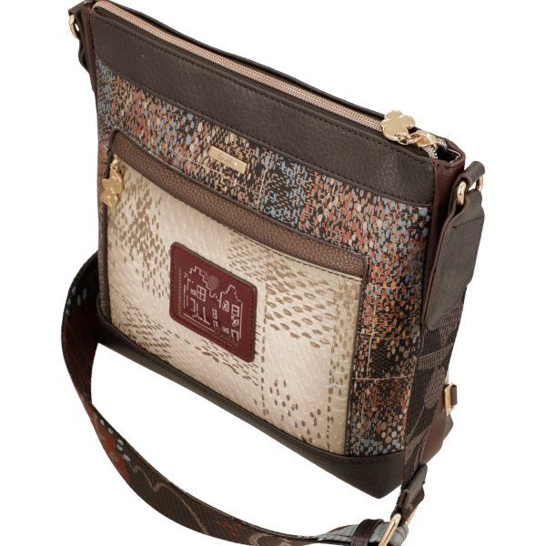 Bandolera mediana con bolsillo frontal ANEKKE · Coleccion Tulip